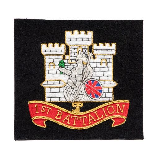 Picture of Royal Anglian Blazer Badge - 1st Battalion - B/W