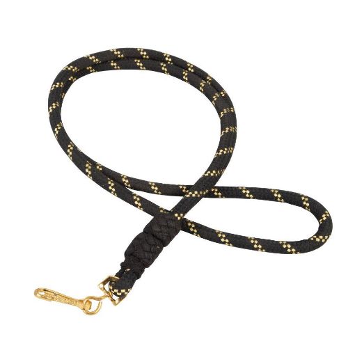 Picture of Royal Anglian 3rd Bn - 2 Turks Heads & Clip - Officers Black/Gold Lanyard