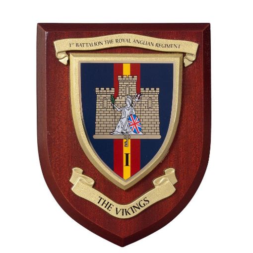 Picture of Plaque - 1st Bn The Royal Anglian Regiment - Silk Screened